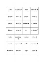 English worksheet: Food Domino