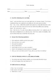 English worksheet: Public services