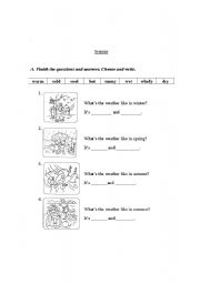 English Worksheet: season