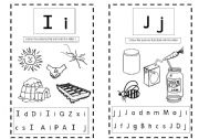 Alphabet read and recognise 2 B&W printer friendly