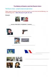 English worksheet: American History passive voice