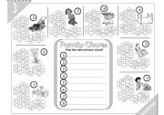 English Worksheet: Family Chores: Vocabulary 02 (2 Pages + Key Answer)