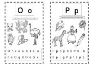 English Worksheet: Alphabet read and recognise 3 B&W printer friendly