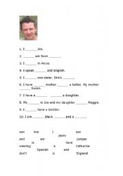 English worksheet: Personal profile