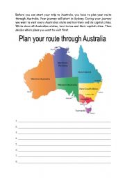 English Worksheet: Lesson Plan Australia (2) - 3 pages