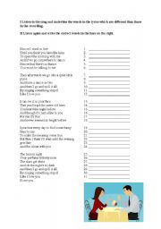 English Worksheet: Something stupid for St Valentines Day