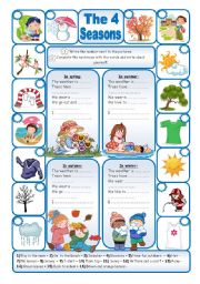 English Worksheet: THE 4 SEASONS