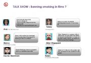 English Worksheet: Debate/Talk Show: Banning smoking in films?