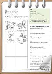 English Worksheet: Passive