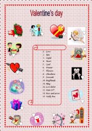 English Worksheet: valentines day