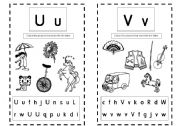 English Worksheet: Alphabet read and recognise 4(FINAL) B&W printer friendly
