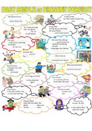 English Worksheet: Past Simple and Present Perfect