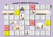 English Worksheet: Dead fly art - a board game for practising gerunds and infinitives for pre-intermediate to upper intermediate
