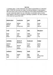 English Worksheet: Taboo words - home