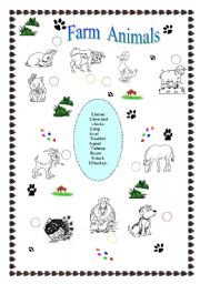 English Worksheet: Farm animals1