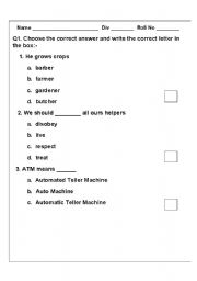 English worksheet: English Pratice Worksheet