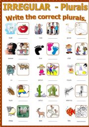 English Worksheet: Plural - Irregular nouns