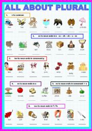 English Worksheet: All about Plural