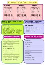 English Worksheet: Present Perfect (b&w, greyscale)