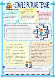 English Worksheet: S.FUTURE TENSE