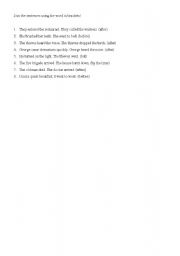 English Worksheet: past perfect