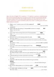 English Worksheet: FCE GRAMMAR AUCTION 