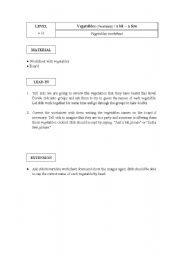 English Worksheet: Vegetables