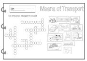 Means of transport: crossword