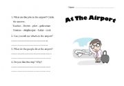 English worksheet: A trip to the airport : ) 