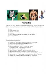 English worksheet: Friendship handout