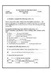 English worksheet: Exam