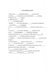 English worksheet: BE or HAVE