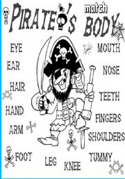 English Worksheet: Pirates body