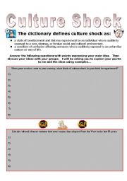 English Worksheet: Culture Shock