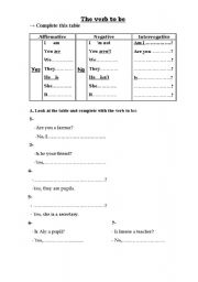 English Worksheet: verb 