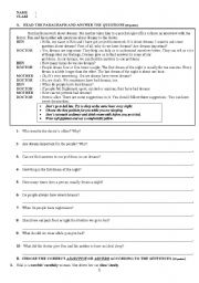 English worksheet: test