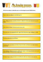 English Worksheet: The beer brewing process