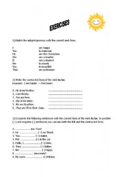 English worksheet: Verb to be-worksheet