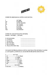 English Worksheet: Verb to be-worksheet