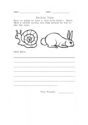 English worksheet: Hare races the Snail