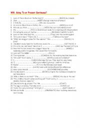 English Worksheet: FUTURE TENSES