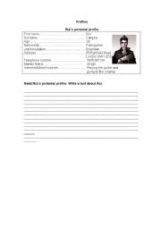 English worksheet: Profiles