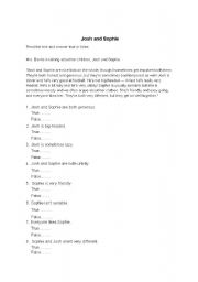 English Worksheet: if clause reading text