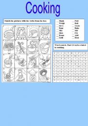 English Worksheet: Cooking