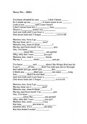 English Worksheet: ABBA