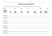 English Worksheet: Writing Practice Sentences