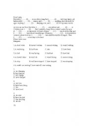 English Worksheet: Verb tense