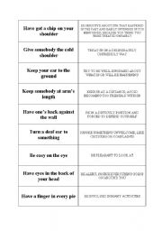 English Worksheet: Body idioms