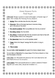 English worksheet: Literary Elements 