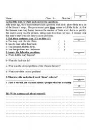 English worksheet: test